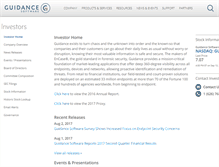 Tablet Screenshot of investors.guidancesoftware.com